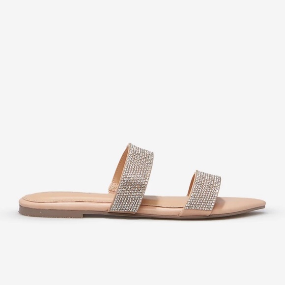 Adelpha Two Strap Sandal from Shoe Dazzle. NWOT NWOB rhinestone sandal sz 7.5 - Picture 4 of 8